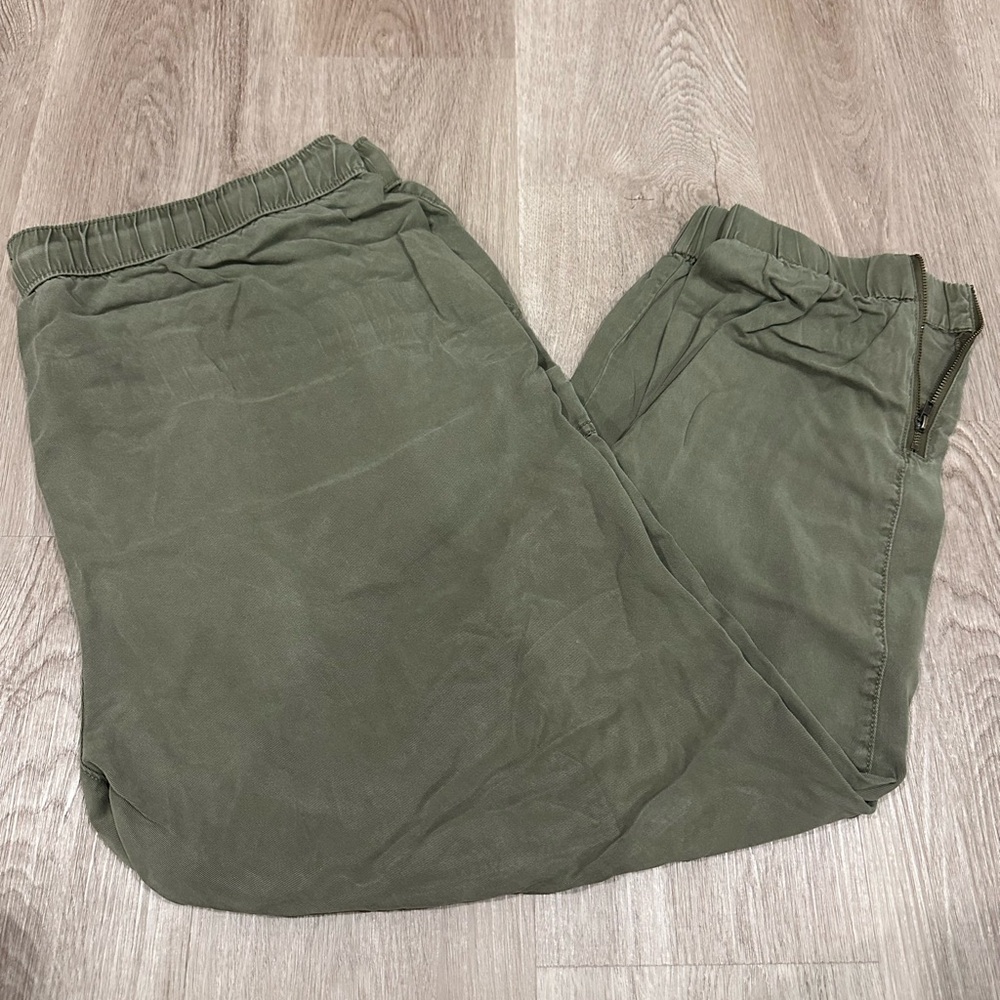 Olive Green Drawstring Joggers